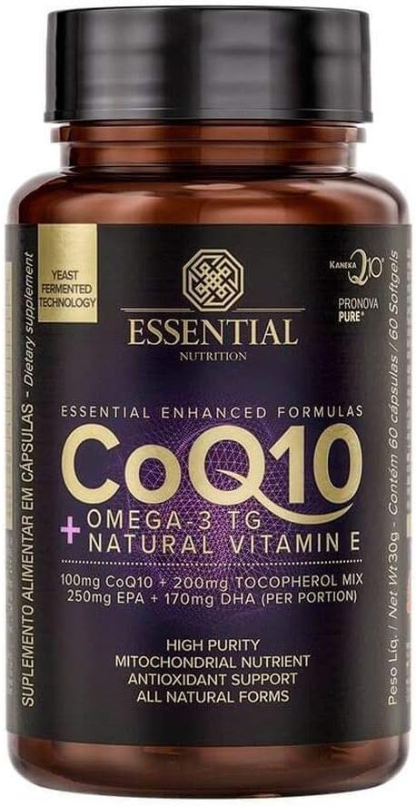 Coenzima Q10 com Omega 3 TG 60 Capsulas Essential