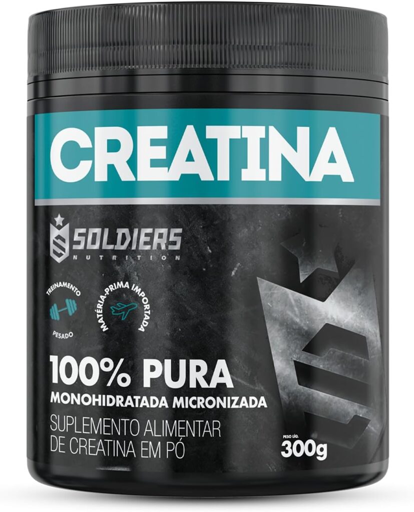 Creatina Monohidratada Pote 300g 100 Pura Importada Soldiers Nutrition