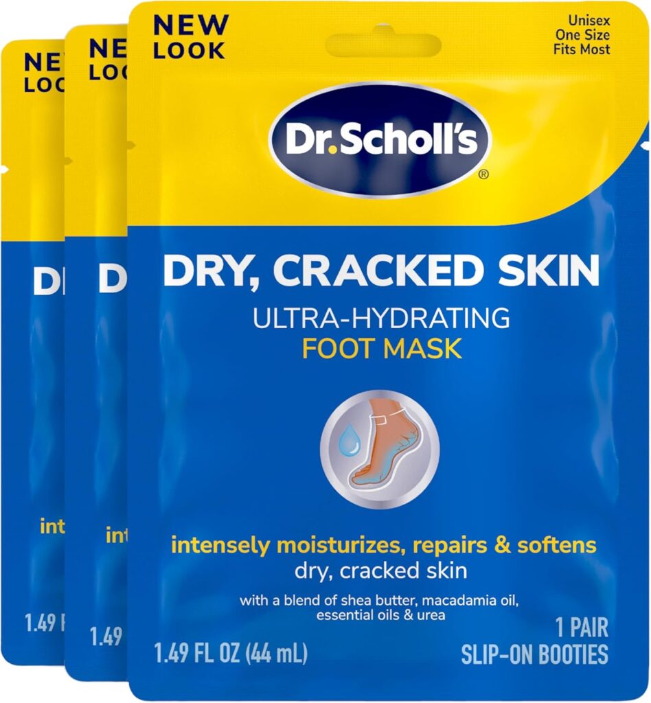 Dr. Scholls Pele seca e rachada mascara de pe ultra hidratante 3 pares de m