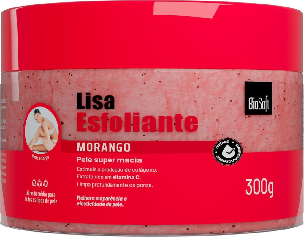Soft Hair Esfoliante Corporal Soft Hair Biosoft Lisa 300G Morango