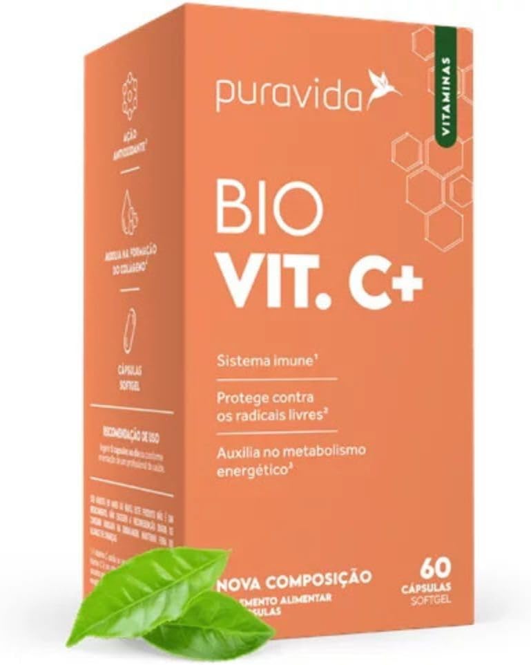 Vitamina C Lipossomal 1100mg 60caps Puravida Pura Vida