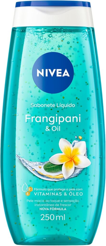 NIVEA Sabonete Liquido Frangipani Oil 250ml Fragrancia da flor frangipani com perolas de oleo