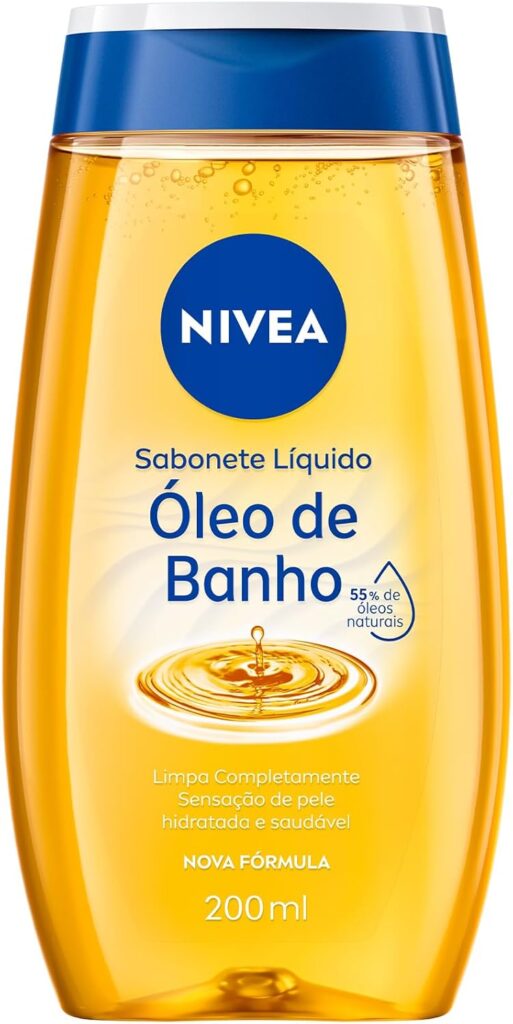 NIVEA Sabonete Liquido Oleo de Banho 200ml Com 55 de oleos naturais