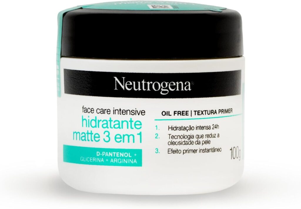 Neutrogena Hidratante Facial Matte 3 em 1 Face Care Intensive 100g