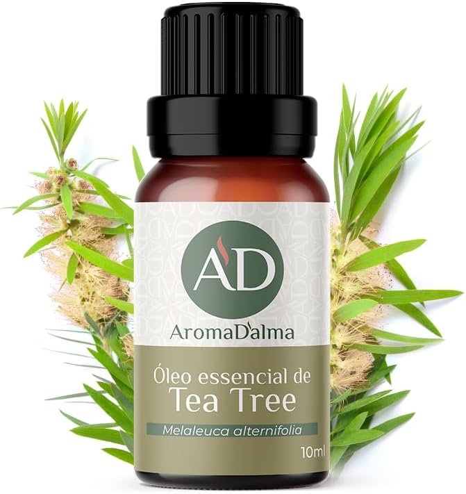 Oleo Essencial De Tea Tree Melaleuca 100 Puro 10ml Ideal Para Difusor Aromaterapia e Cuid