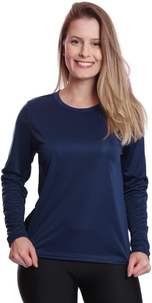 Camiseta Feminina Manga Longa Segunda Pele Termica Protecao Solar UV 50
