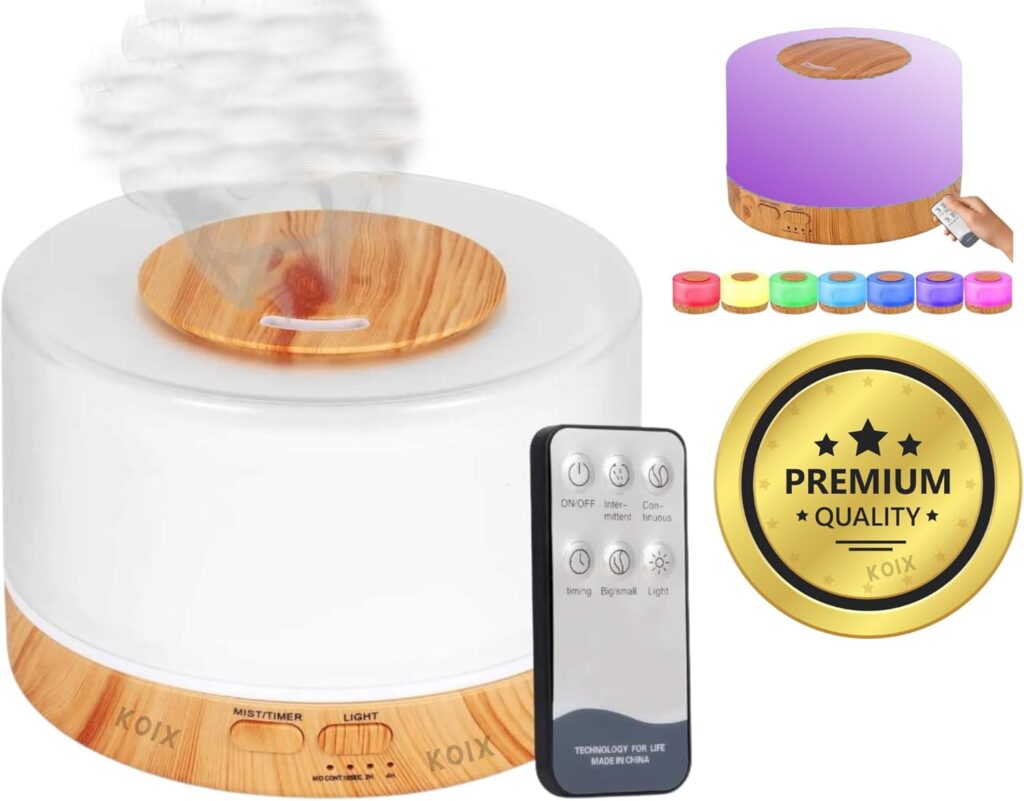 Difusor De Aromas Umidificador De Ar Ultra Sonico 500Ml Difusor De Oleo Es