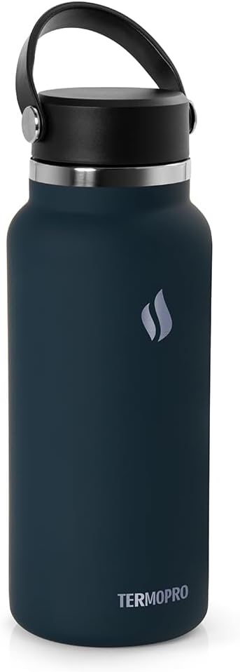 Garrafa Termica 1 Litro com Alca Antivazamento Bebidas Frias por 12h e Quentes por 6h Aco