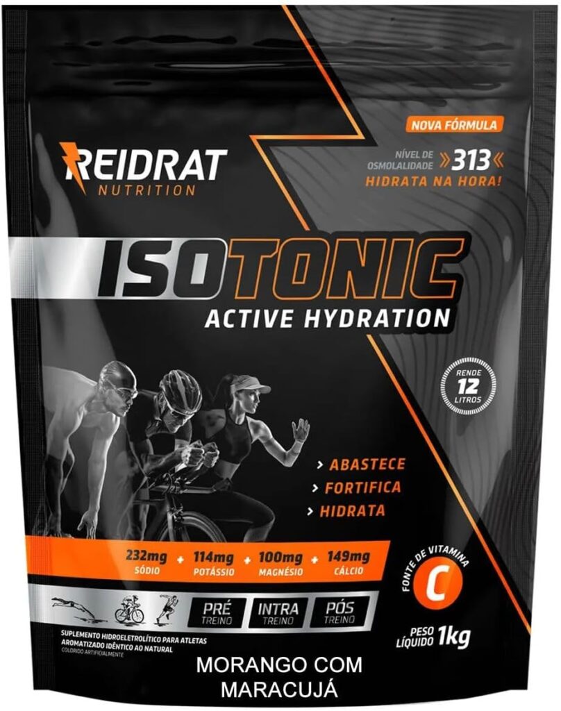 Isotonic Active Hydration 1000g Refil Morango com Maracuja Reidrat