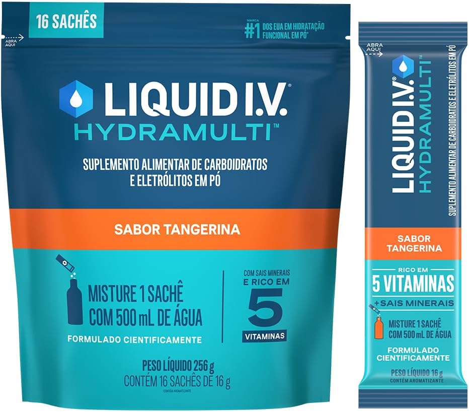 Mistura de Eletrolitos em Po Para Hidratacao Rapida Sabor Tangerina