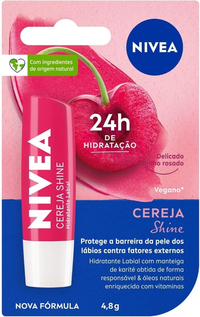 NIVEA Hidratante Labial Cereja Shine 48g Cuidado e protecao para seus lab