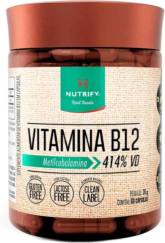 Nutrify Vitamina B12 Metilcobalamina 414 VD Multivitaminico Suplemento Alimentar para o Me