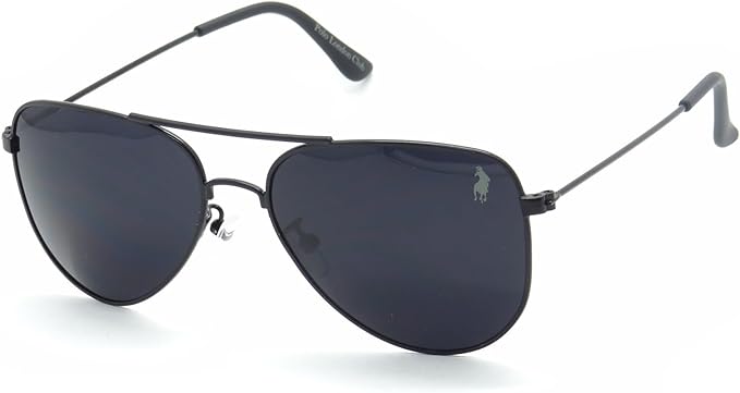 Oculos de Sol Aviador Classico Unissex Polo London Club Armacao em Metal Stainless Stell