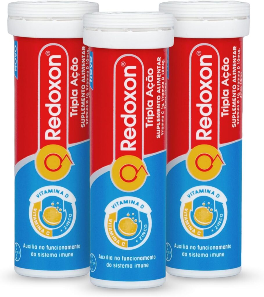Redoxon Vitamina C D e Zinco 30 Comprimidos Efervescentes Tripla Acao